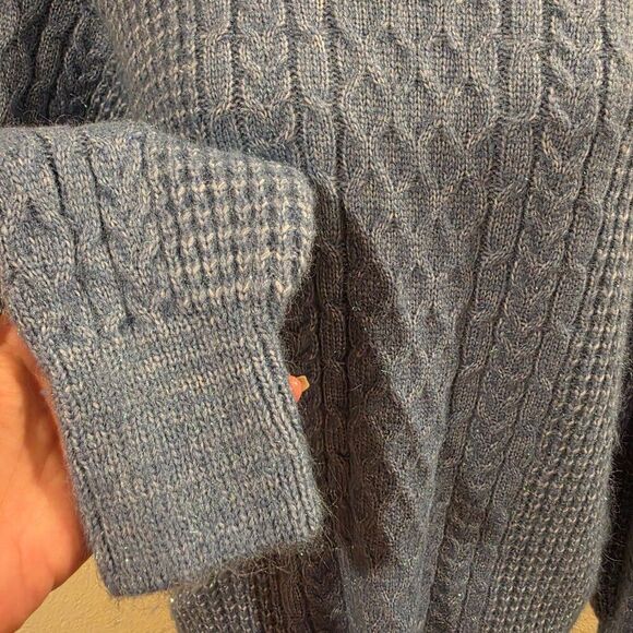 Lauren Conrad Metallic Blue Sweater Sz S - Picture 5 of 8